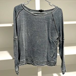 Distressed Cotton Sweatshirt Medium